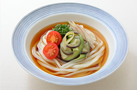夏野菜の冷うどん